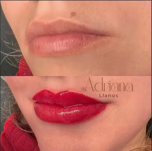 Resultado de labios con micropigmentación